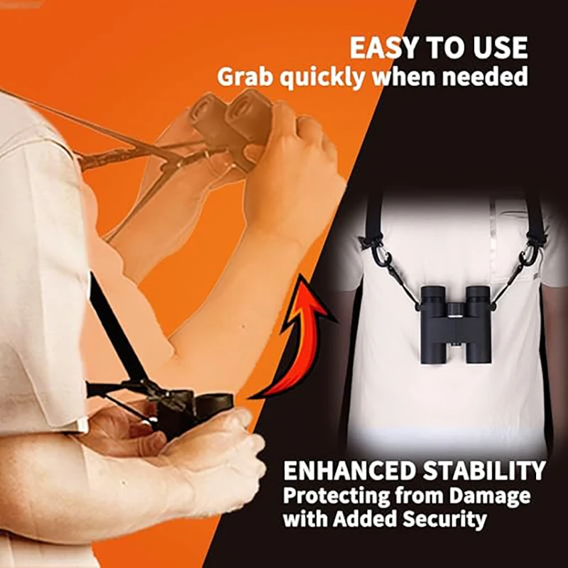 Arnés Binocular de descompresión en forma de X, correa para cámaras binoculares, correas cruzadas, arnés para llevar binoculares - imagen 3