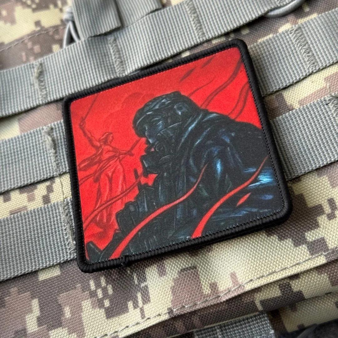 Parche táctico de moral Chevron "Soldiers and Angels", pegatina para mochila del ejército militar, parches de gancho y bucle impresos para ropa - imagen 4