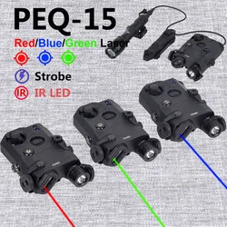 UHP PEQ-15 Mira láser IR táctica rojo verde azul luz relleno Picatinny