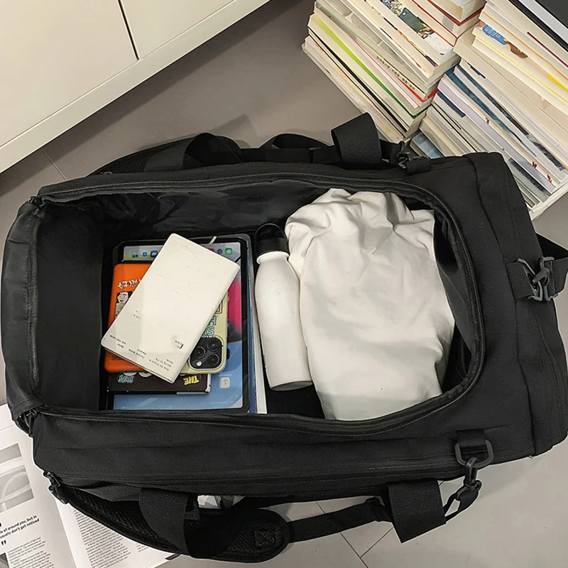 Bolsa táctica para gimnasio y Fitness con bolsillo para zapatos, equipaje de viaje al aire libre, bolsos de hombro tipo bandolera, bolso de viaje para acampar en seco y húmedo - imagen 3