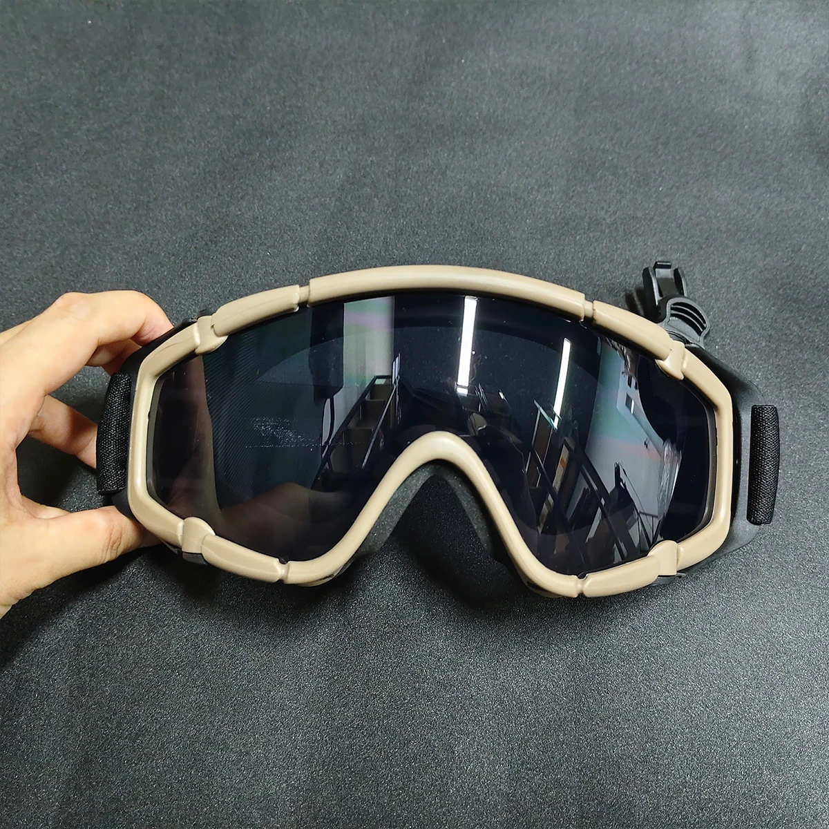 Gafas tácticas FMA, gafas para casco de caza, lentes antiniebla, resistencia a los golpes, gafas UV a prueba de viento para caza, tiro - imagen 4