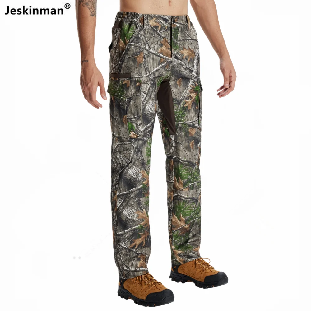 Pantalones de Trabajo de Camuflaje Biónico para Deportes al Aire Libre, Estilo 4 Estaciones, Resistentes al Desgaste, con Múltiples Bolsillos, para Caza, Pesca, Escalada y Senderismo