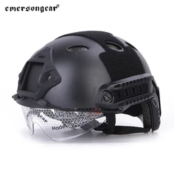 Casco táctico rápido Emersongear con gafas protectoras Airsoft