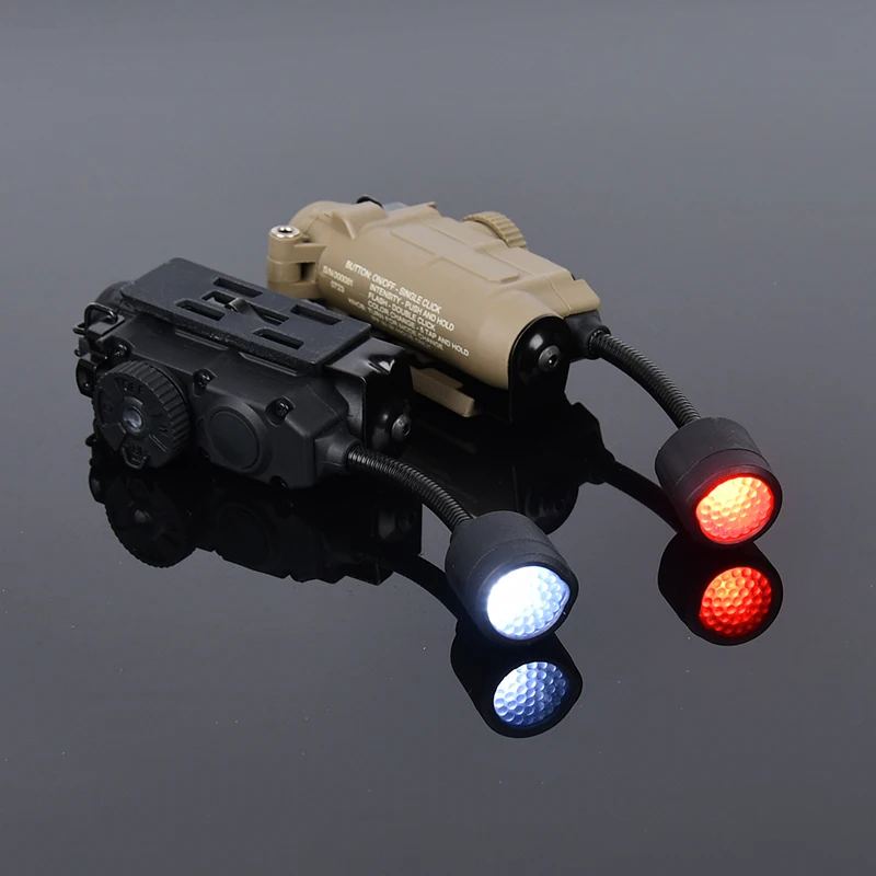 Casco Sidewinder rojo verde azul IR luz blanca lámpara multifuncional estroboscópica IFF para lámpara auxiliar de caza táctica al aire libre - imagen 3