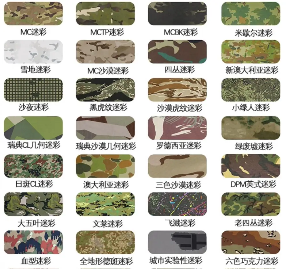 Máscara de casco táctico de camuflaje 3D, punto de Tigre, tira de tela de camuflaje, accesorios de bricolaje, múltiples camuflaje - imagen 5