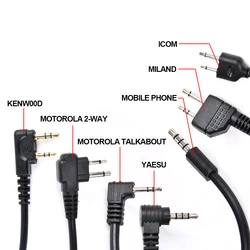 WADSN PTT Auriculares Tácticos con Interfono Kenwood Motorola Airsoft