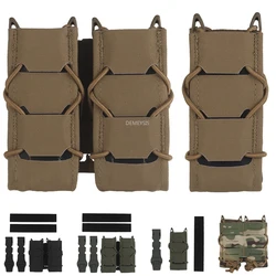 Bolsas para revistas dobles individuales de 9MM, pistolas tácticas CS, bolsa MOLLE, herramientas de caza y tiro, linterna, soporte para antorcha, riñoneras