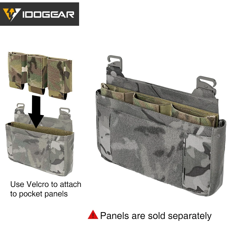 IDOGEAR-bolsa táctica militar 5,56 Triple Mag, bolsa de DOPE de gancho y bucle, estilo Ferro, portador elástico Mag, accesorios para caza y Airsoft - imagen 3