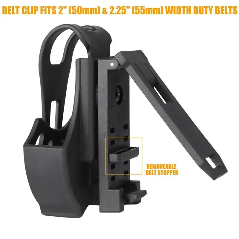 Funda para esposas para la mayoría de los puños con cadena o bisagras, incluye puños ASP, funda para puños de policía, clip para cinturón Compatible con Molle giratorio de 360 grados - imagen 2