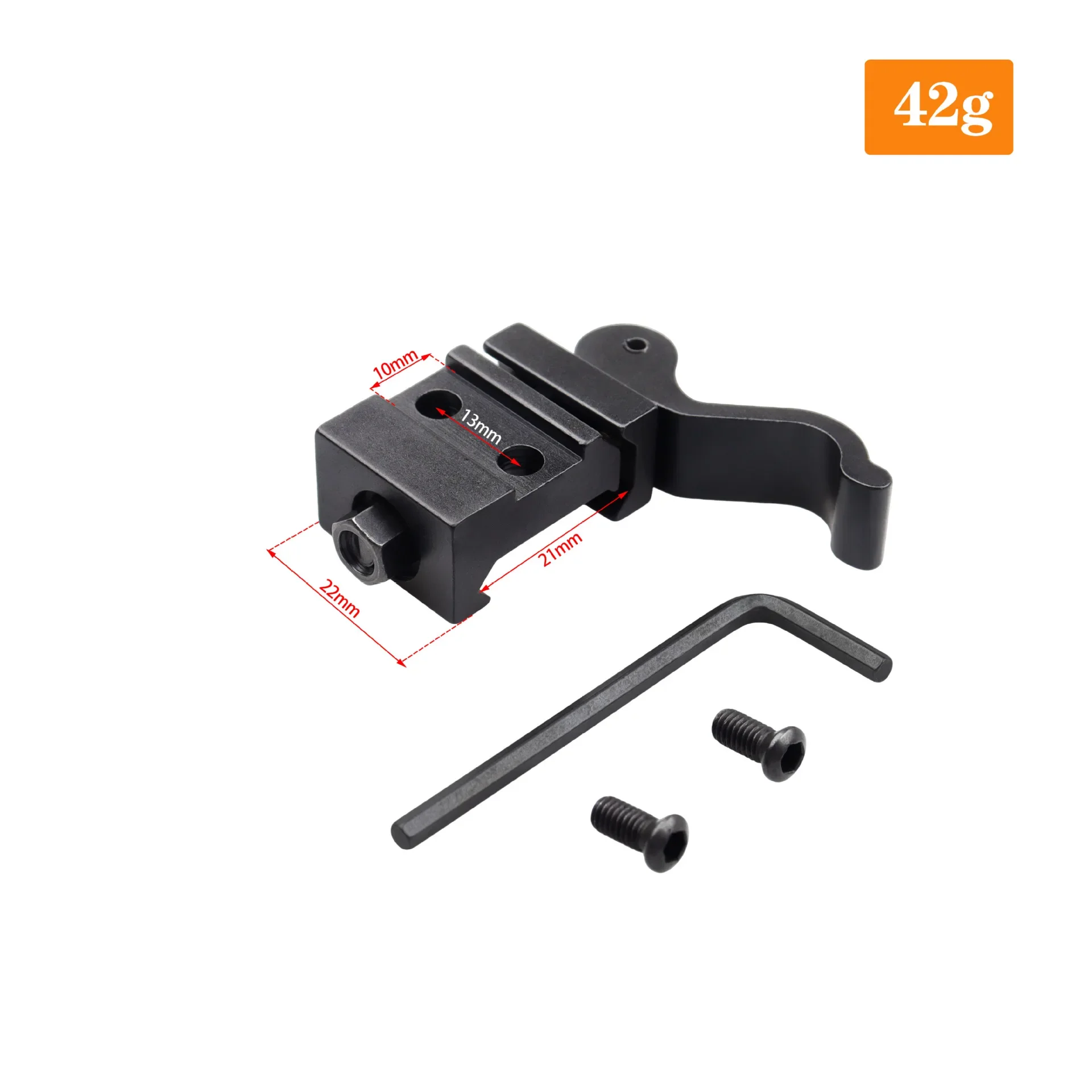 Soporte QD táctico 21mm – Adaptador liberación rápida para linterna - imagen 3