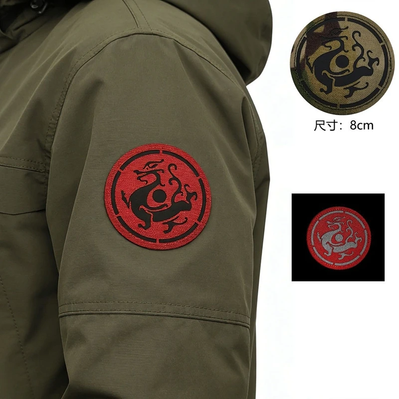 Parche bordado tótem dragón táctica para insignia moral - imagen 2