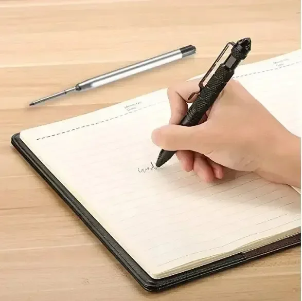 Bolígrafo táctico de aluminio B2 antideslizante, rompecristales de emergencia, Escape, autodefensa, bolígrafos tácticos clásicos, recambios, herramienta de supervivencia EDC - imagen 5