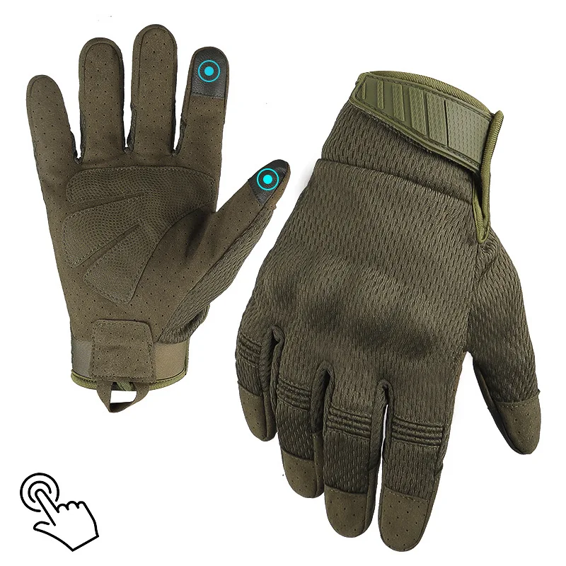 Guantes de dedo completo con pantalla táctil para hombre, guantes armados de caza, guantes tácticos de tiro de Paintball, senderismo, ciclismo, transpirables - imagen 5
