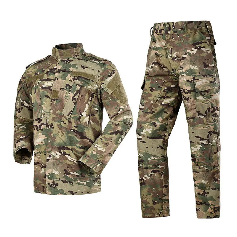 Conjunto de chaqueta y pantalones de camuflaje multicolor para hombre, ropa táctica de talla grande para caza al aire libre, persona Real CS Jungle Combat, XXXL, 2025 - imagen 4