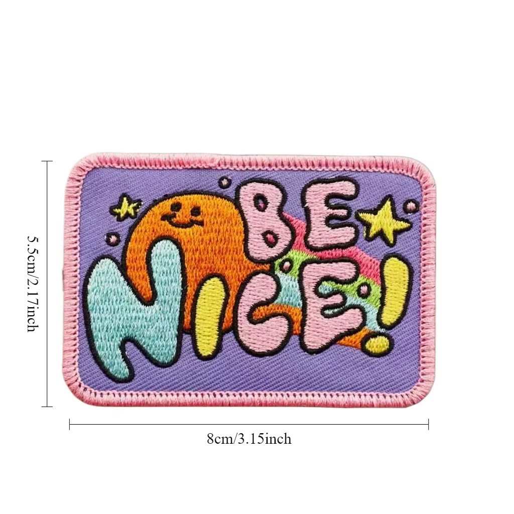 Parche táctico Be Nice bordado insignia moral táctica gancho-bucle - imagen 3