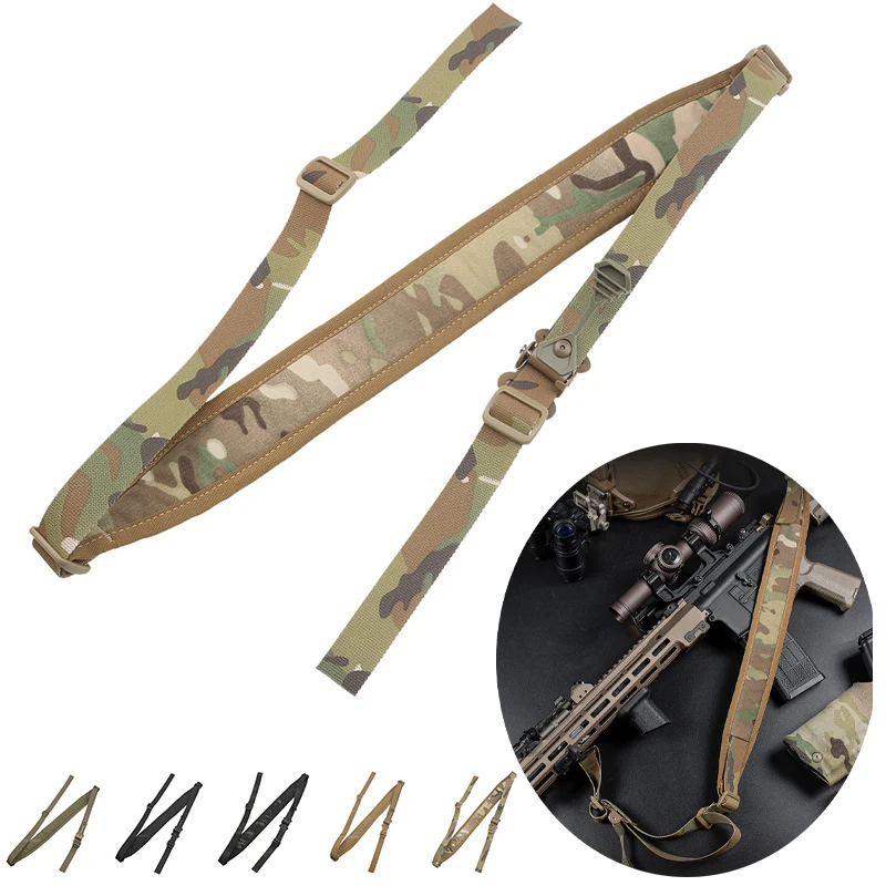 Eslinga para Rifle de 2 puntos, correa táctica para pistola, combate de tiro, correa Modular ajustable de extracción rápida para Rifle, accesorios de caza