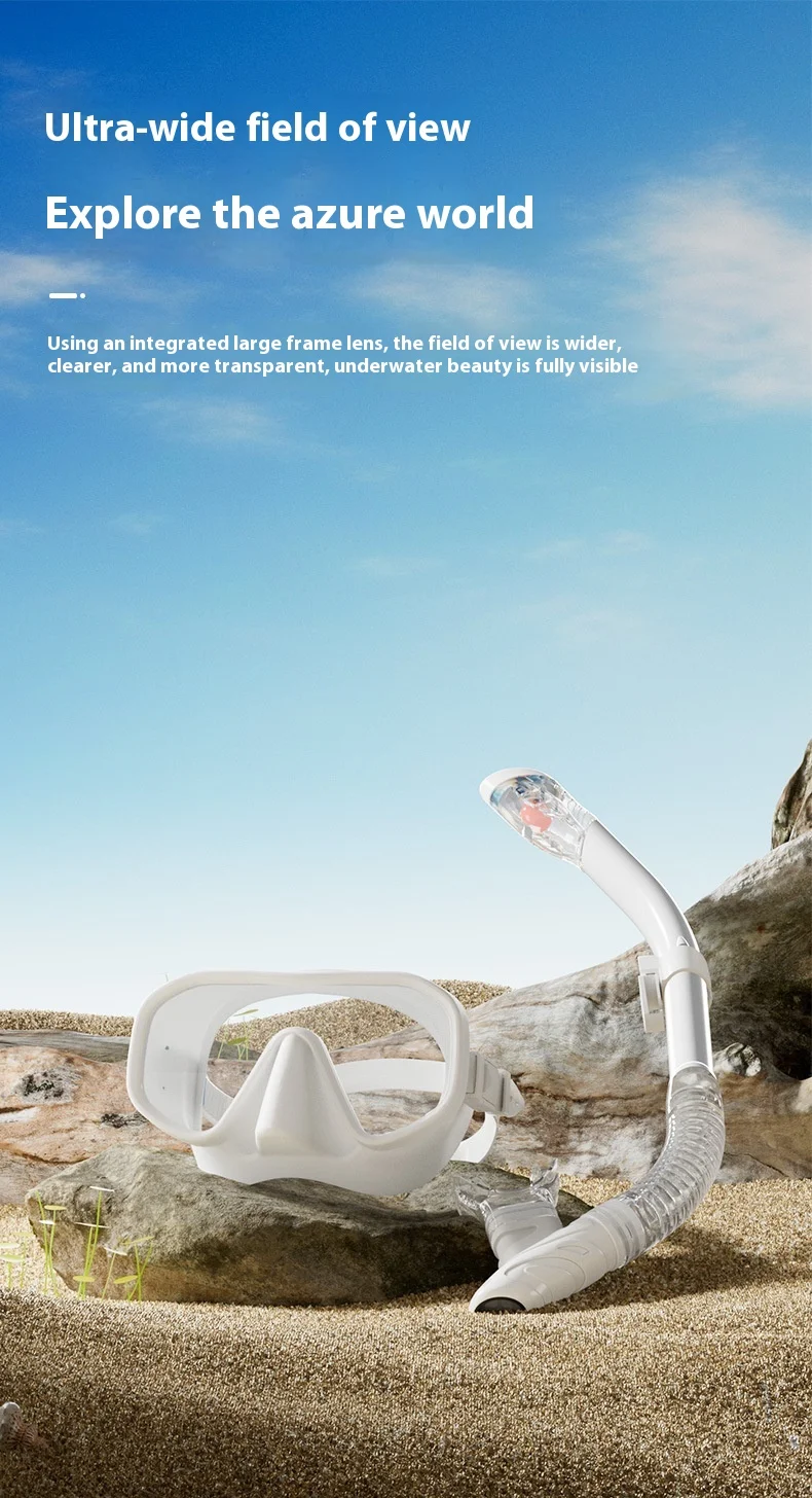 Juego de máscara de buceo profesional para adultos, espejo de buceo, juego de tubos de respiración, gafas de silicona suave, gafas de natación, Kit de snorkel de entrenamiento - imagen 2