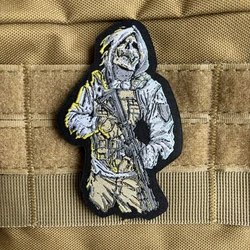 Parche de moral Guerrero Reaper bordado gancho y bucle táctico militar