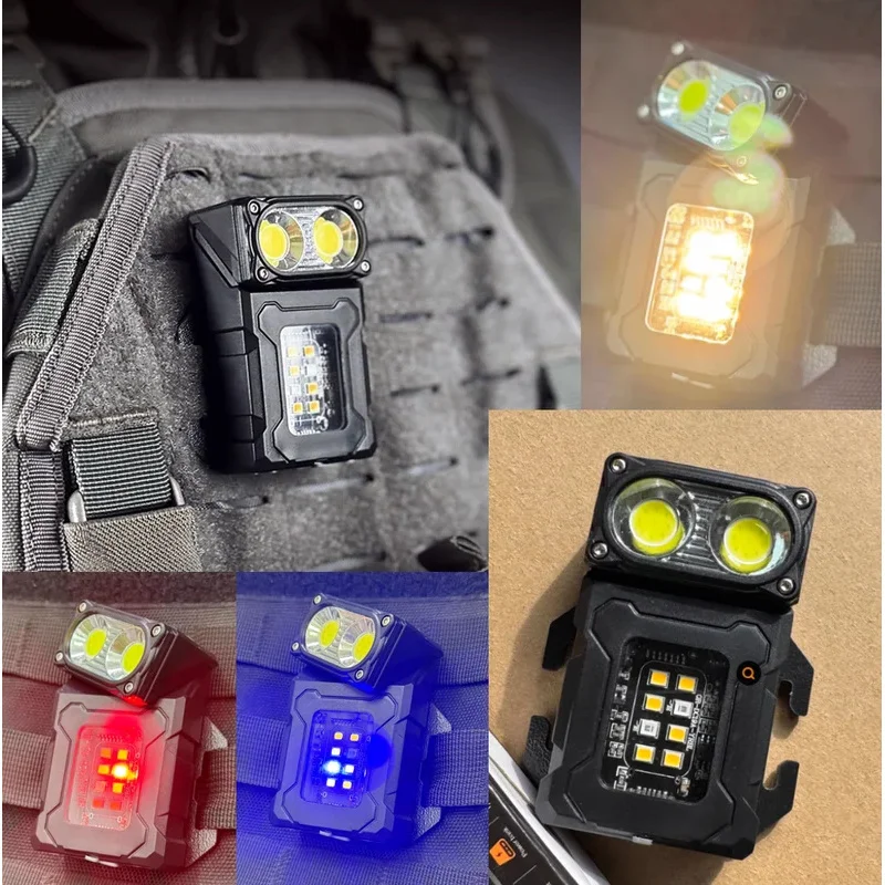 Linterna táctica EDC LED para chaleco MOLLE, portátil multifunción