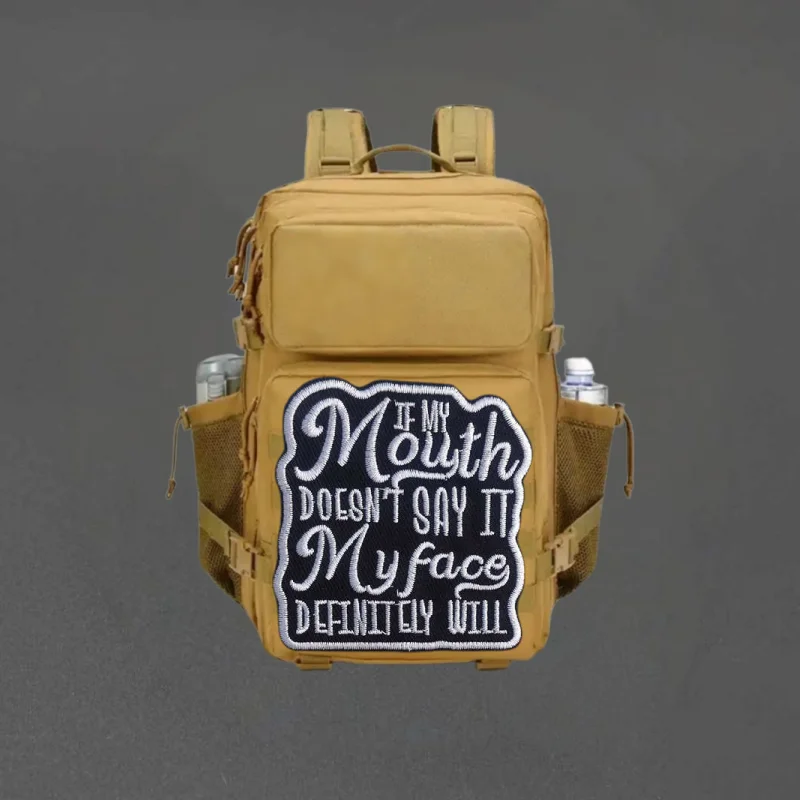 Si mi boca no lo dice parche bordado chaleco táctico gancho y bucle moral insignia mochila pegatinas brazalete parches para ropa