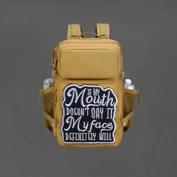 Si mi boca no lo dice parche bordado chaleco táctico gancho y bucle moral insignia mochila pegatinas brazalete parches para ropa