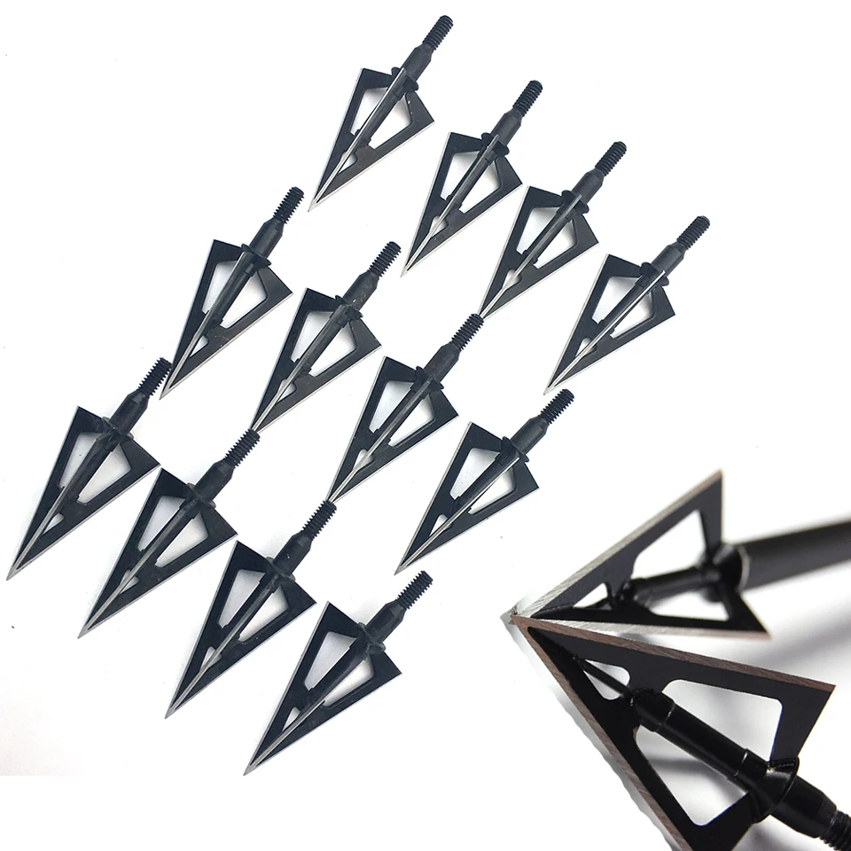 Puntas anchas 100gr Puntas para flechas de carbono Puntas de flecha para arco Longbow Hunting 12 piezas