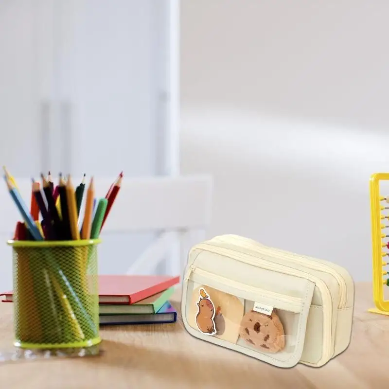 Estuche lápiz capacidad 9 compartimentos bolsas bolsas bolsas lápiz lápiz organizador lápiz gran capacidad para - imagen 5