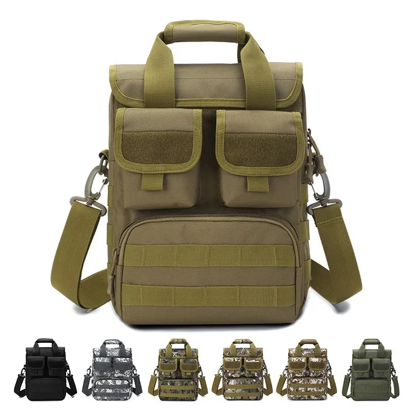 Bolso táctico mochila cruzada A4 camuflaje ripstop MOLLE hombro - imagen 4