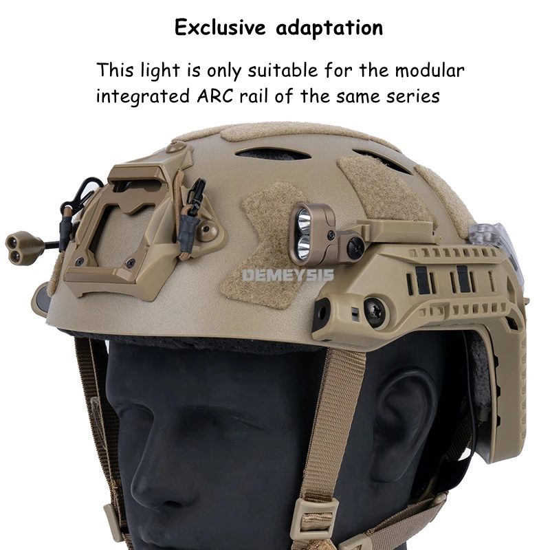 Casco táctico FAST SF con linterna LED IR y riel modular - imagen 5