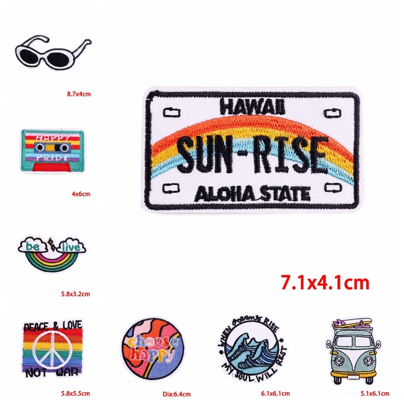 Parches bordados de viaje al aire libre, parches de planchado para ropa, chaqueta, insignia de aventura de montaña DIY, pegatina para ropa, 10 piezas - imagen 2