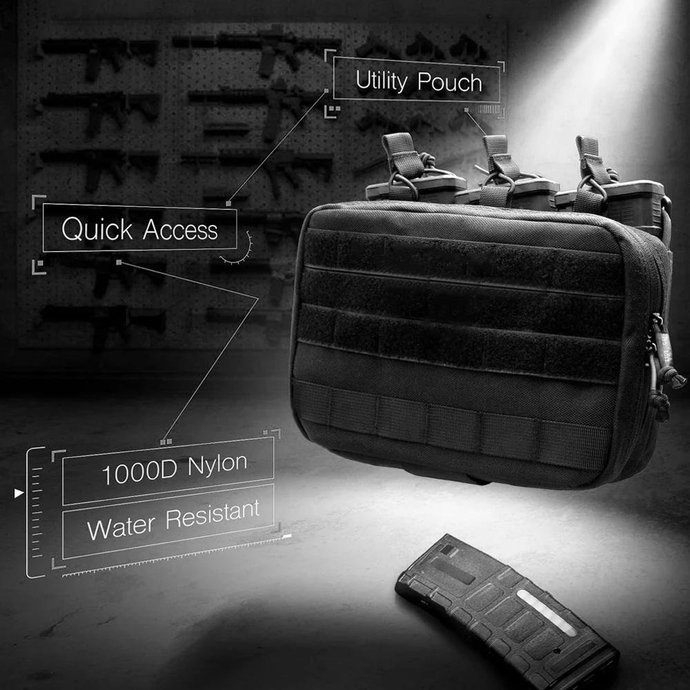 Bolsa táctica para revistas, bolsa Triple Mag, bolsa Molle Admin, bolsa para herramientas de utilidad, bolsa organizadora médica EMT, soporte Mag para M4 M16 - imagen 5