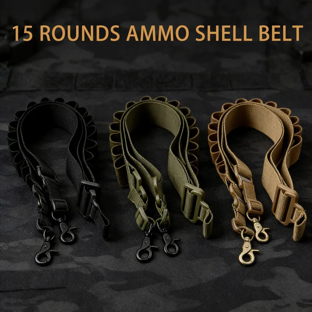 Cinturón porta cartuchos de caza para rifle con bandolera hombro