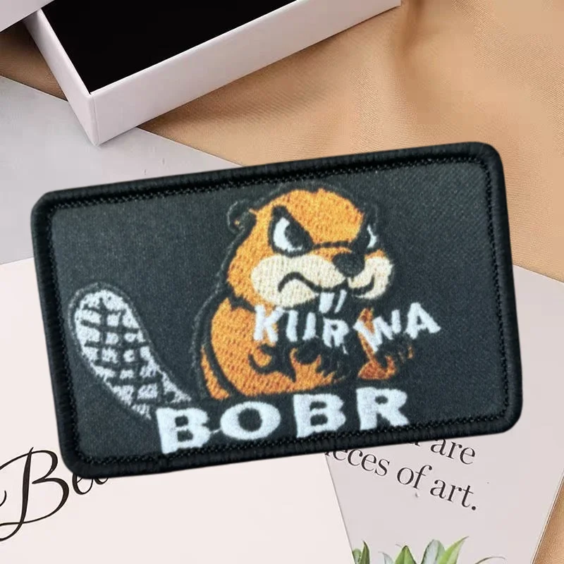 Parche con estampado de dibujos animados de Anime divertido, insignia de moral táctica con gancho y bucle, pegatinas decorativas para mochila, brazaletes, parches para ropa - imagen 4