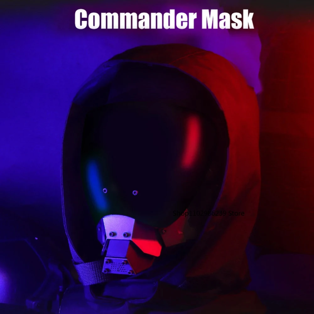 Máscara Cyberpunk Airsoft, máscara cibernética gótica Punk para hombres, máscara de media cara desmontable antiniebla para accesorios de Cosplay para fiesta de Halloween - imagen 2