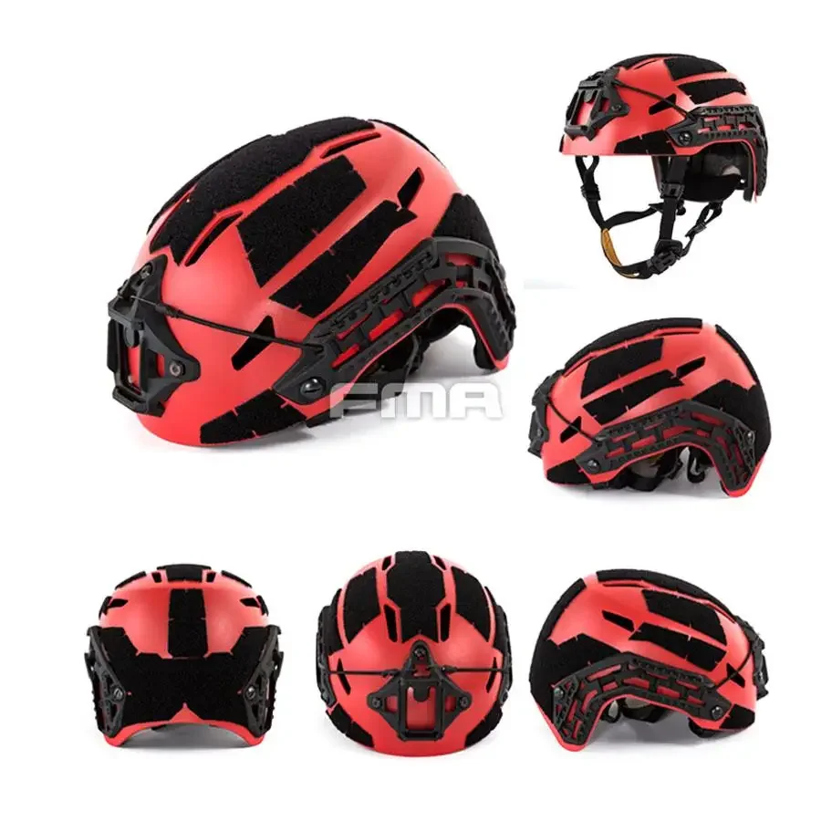Casco balístico táctico Caiman FMA de color rojo Casco de escalada táctico