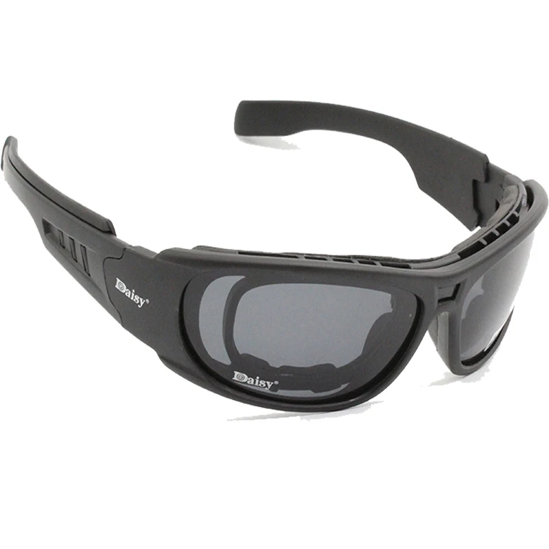 Daisy C6 gafas polarizadas CS ejército táctico motocicleta caza tiro Airsoft a prueba de balas militar C5 gafas con Kit de 4 lentes - imagen 3