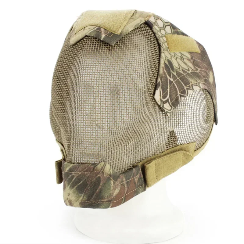 Máscara facial completa Airsoft, juego de guerra, malla de acero, máscara protectora para cabeza de Paintbal, cubierta completa para caza, máscara V6 para tiro CS Wargame - imagen 4
