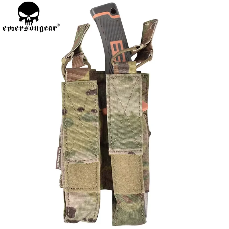 Bolsa MOLLE Mag de nailon 500D, porta revistas con tapa abierta doble para MP5 MP7 SMG Airsoft táctico Emersongear EM6360