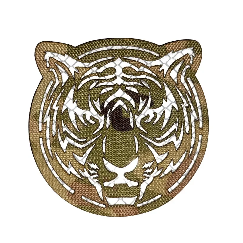 Parche militar de PVC con cabeza de Tigre y lazo, bordado, brazalete, mochila al aire libre, sombrero, parche táctico para ropa - imagen 5