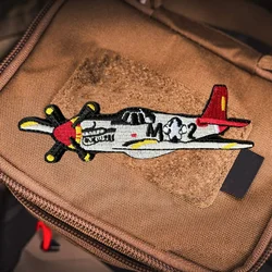 P-51 Warbird Razorback avión de combate parche bordado en ropa insignia de moral mochila militar táctica pegatinas brazalete