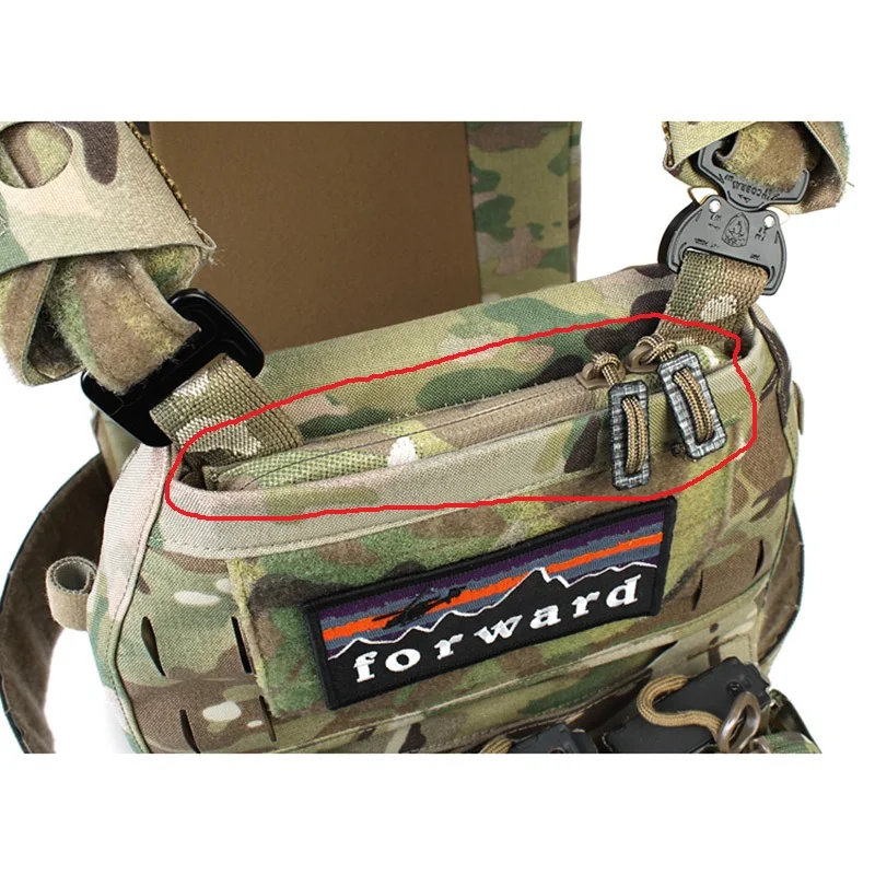 Chaleco táctico con cremallera en el pecho, cierre de gancho y bucle con lengüeta de tracción TEGRIS, Compatible con FCPC V5 - imagen 5