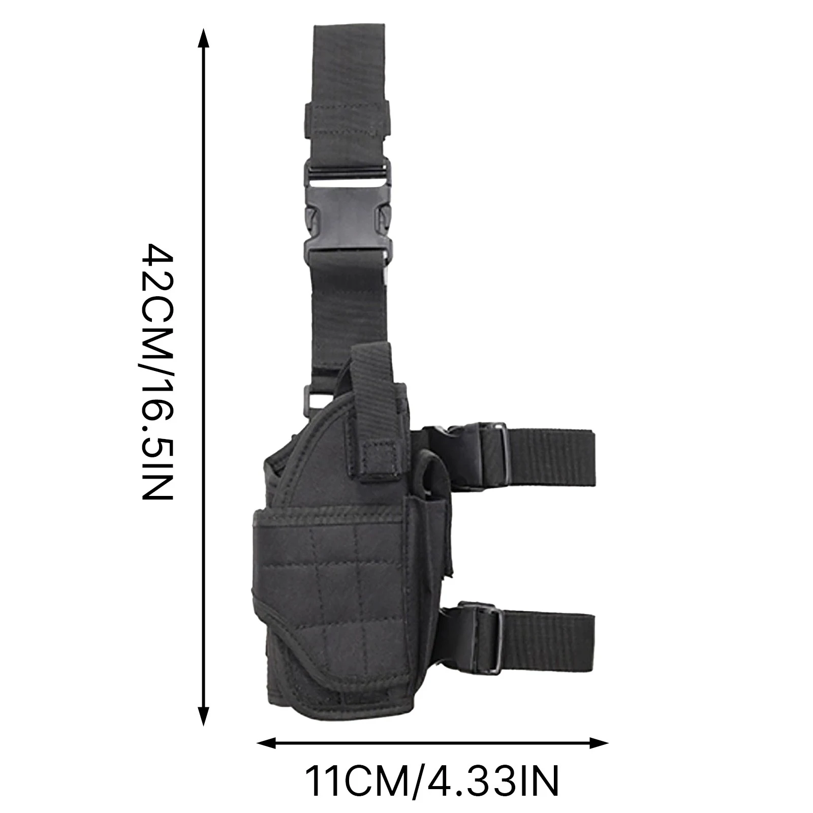 JSJM-funda para pistola táctica CS para diestros, bolsa para pistola táctica hasta el muslo, arnés de piernas para todos los pistolas, accesorio de caza - imagen 2