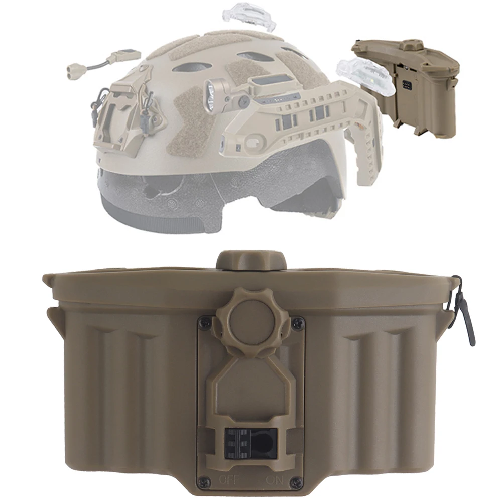 Caja de batería de riel de arco Modular táctico para luz de señal integrada de arco/linterna/luces IR sistema de fuente de alimentación equipo de casco rápido - imagen 2