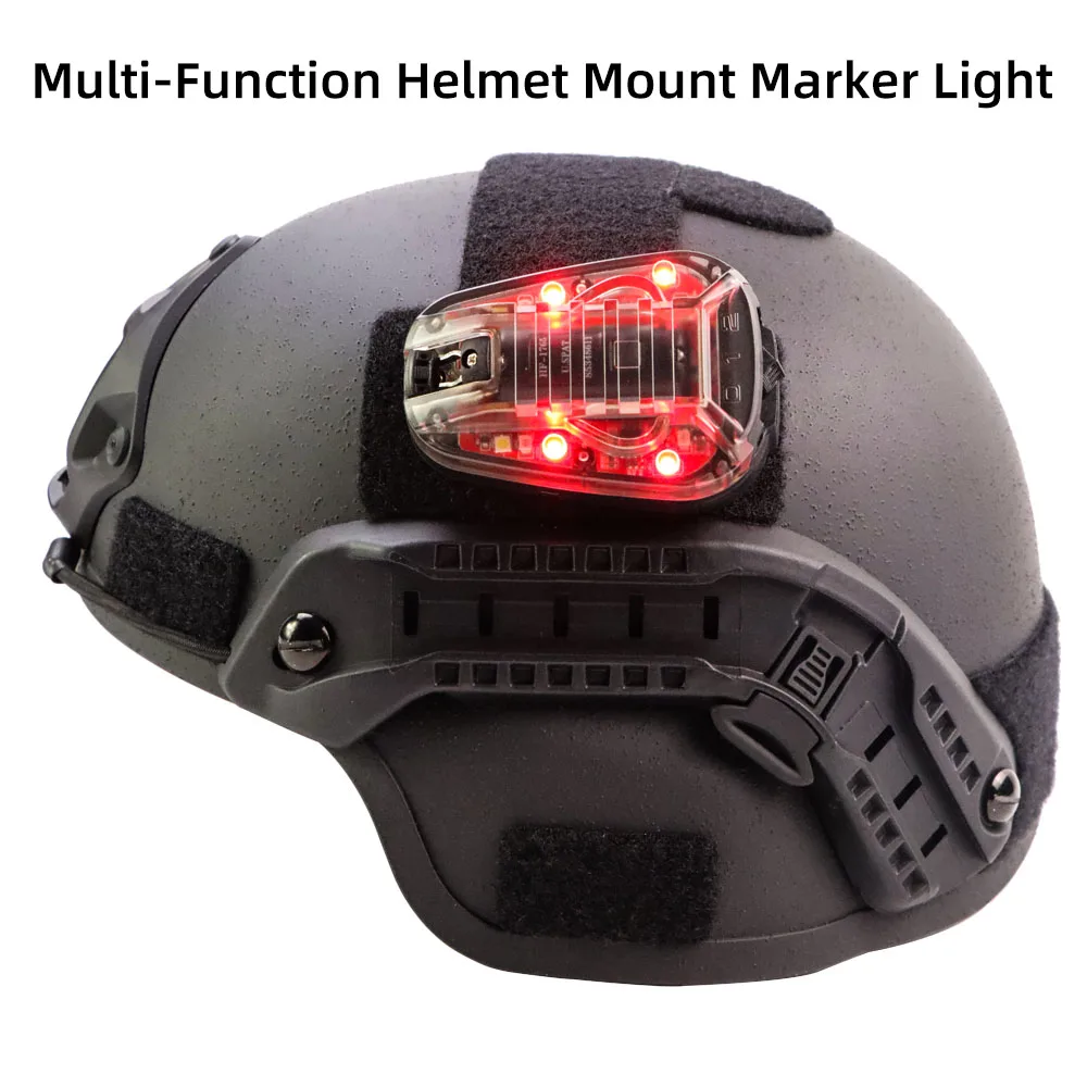 BOOIU-luz táctica para casco, luz de señal de supervivencia, adaptador de lámpara IR para casco Airsoft, lámpara de identificación, luz para casco deportivo al aire libre - imagen 4