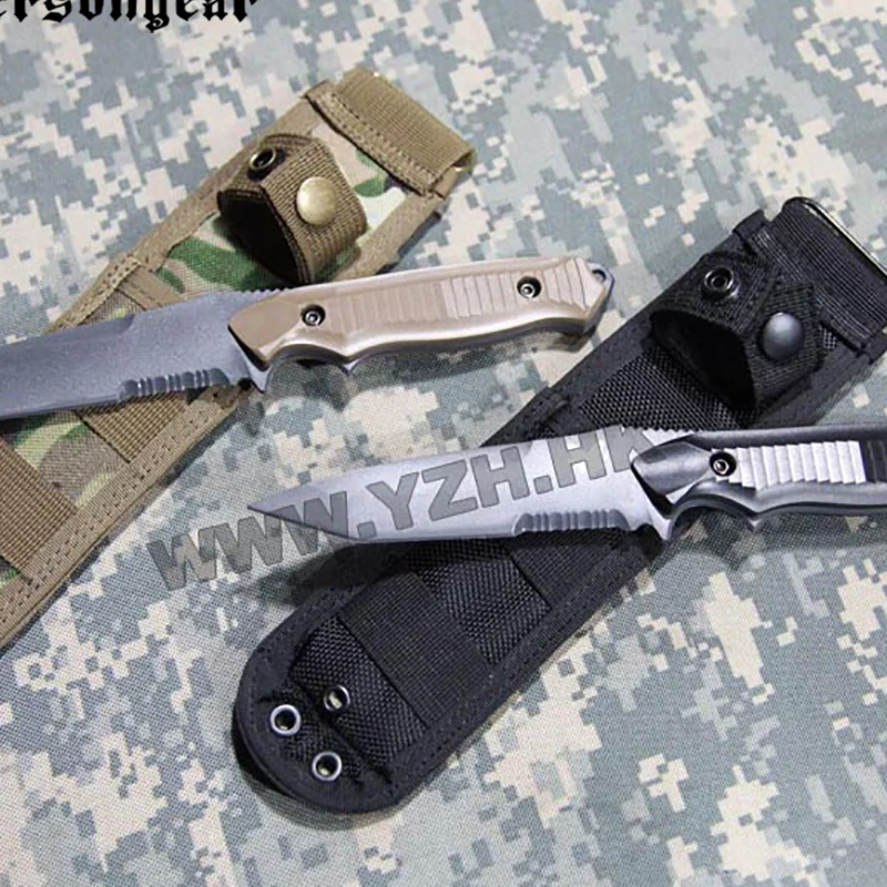 Emersongear-cuchillo recto simulado con cubierta de tela, colección de modelos de plástico, caza táctica, Camping, senderismo, nailon EM3330 - imagen 4