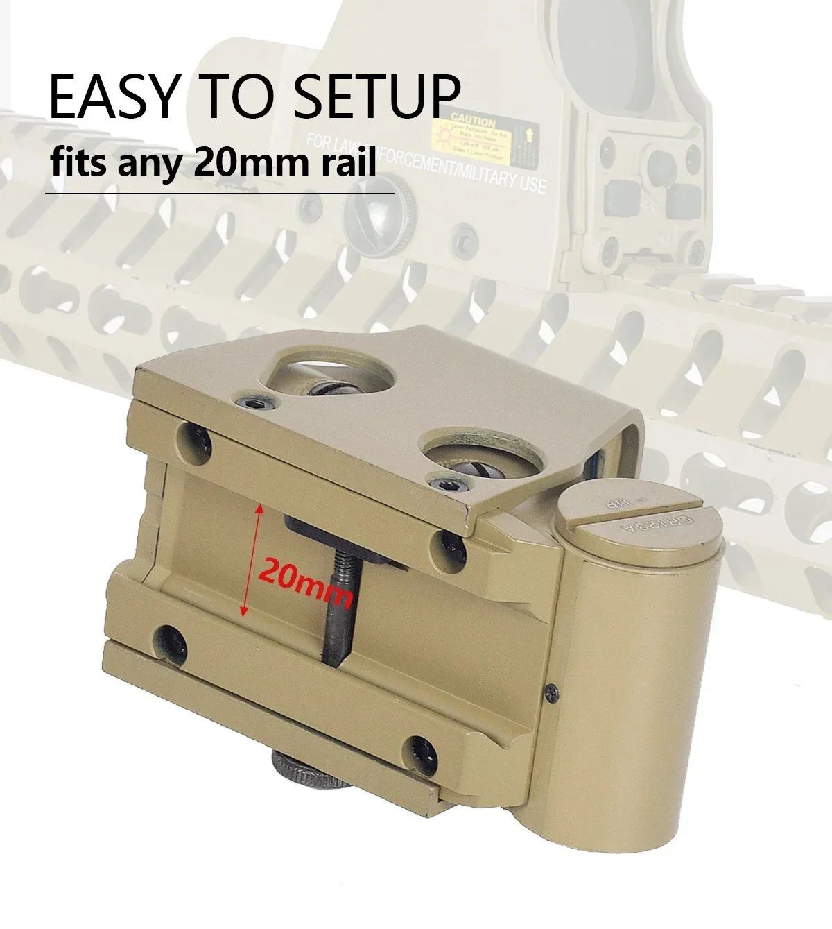 Mira telescópica táctica holográfica de Metal, mira telescópica para pistola de caza, reflejo, punto verde y rojo, 551, 552, 553, 558, Killflash, 20mm - imagen 2
