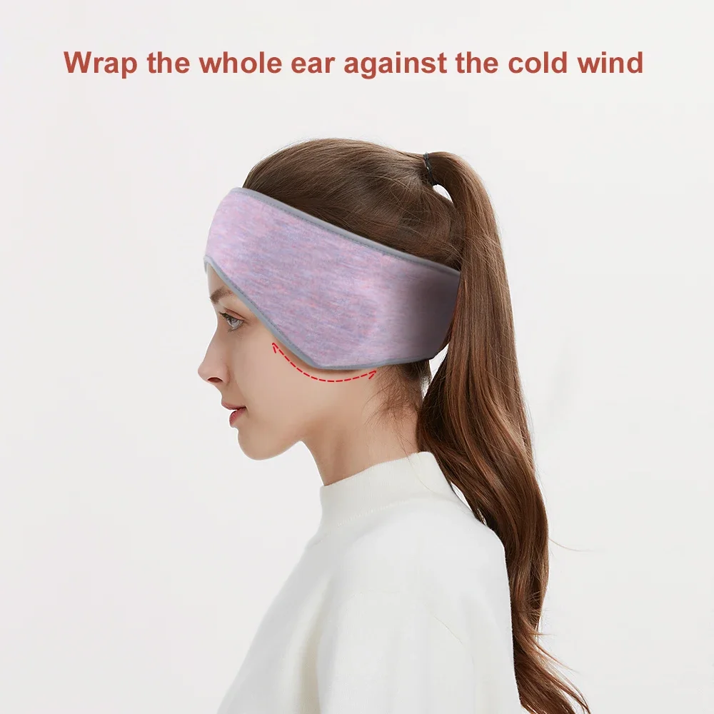 Diadema elástica de lana más cálida para hombre y mujer, banda térmica para el pelo para la cabeza, gimnasio, Yoga, correr, deporte suave y grueso, banda para el sudor para ciclismo - imagen 4