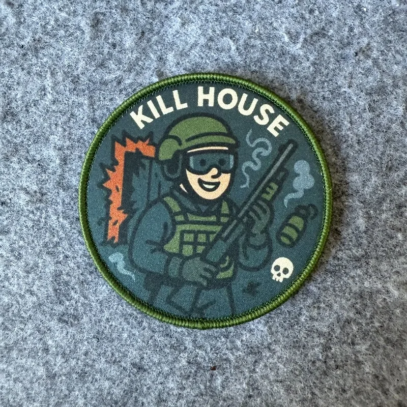 Parche militar táctico con estampado de calavera, insignia de moral de guerrero, parche de gancho y bucle para ropa - imagen 4