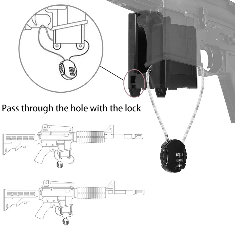 Soporte de pared para Rifle con cerradura, estante para Rifle, soporte de pared Vertical y Horizontal para Rifle, pantalla segura para montaje en pared de pistola para AR15 - imagen 2