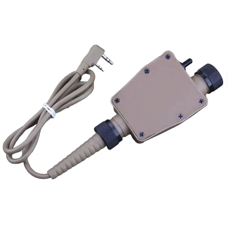 Emersongear para TEA PTT interruptor de intercomunicación táctico cable Radio enchufe de carga interfaz Walkie Talkie Nylon senderismo al aire libre - imagen 3